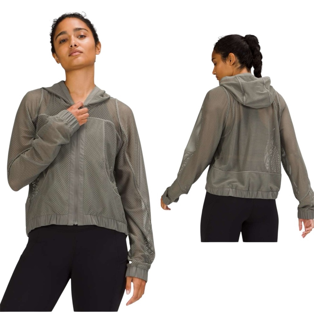 SOLD Lululemon Relaxed Fit Mesh Jacket - Grey Sage